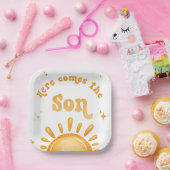 こ来こに息子の赤ちゃんシャワー ペーパープレート (パーティー)