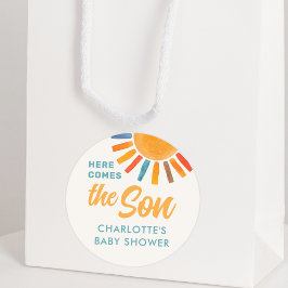 こ来こに息子の赤ちゃんシャワー ラウンドシール