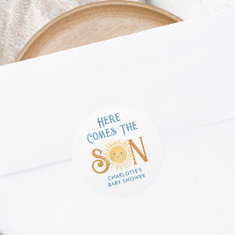 こ来こに息子の赤ちゃんシャワー ラウンドシール