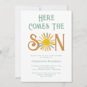 こ来こに息子の赤ちゃんシャワー 招待状 (正面)