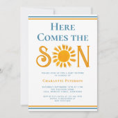 こ来こに息子の赤ちゃんシャワー 招待状 (正面)