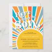 こ来こに息子の赤ちゃんシャワー 招待状 (正面)