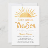 こ来こに息子の赤ちゃんシャワー 招待状 (正面)