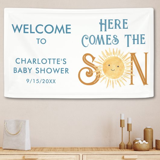 こ来こに息子の赤ちゃんシャワー 横断幕