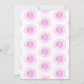 こ来このサンピンクの赤ちゃんシャワー 招待状 (裏面)