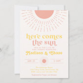 こ来この太陽の共同ベビーシャワー招待状 招待状 (正面)