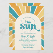 こ来この太陽の共同ベビーシャワー招待状 招待状 (正面/裏面)