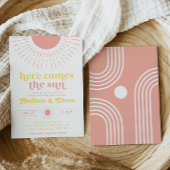 こ来この太陽の共同ベビーシャワー招待状 招待状