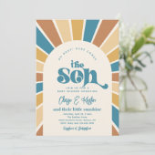 こ来この太陽の共同ベビーシャワー招待状 招待状 (スタンド正面)