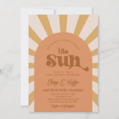 こ来この太陽の共同ベビーシャワー招待状 招待状 (正面)