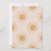 こ来この太陽の共同ベビーシャワー招待状 招待状 (裏面)