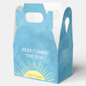 こ来この太陽の水の色ベビーシャワーカスタムF フェイバーボックス (オープン)