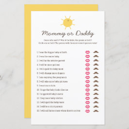 こ来この太陽の赤ちゃんシャワーママまたはパパのゲーム