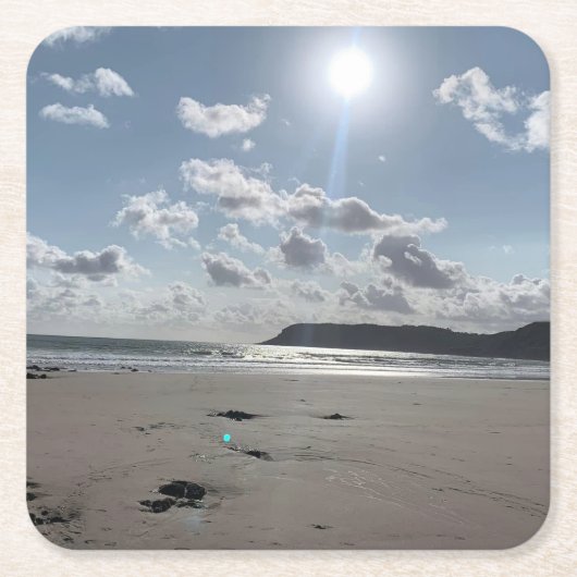 こ来この太陽コースター スクエアペーパーコースター (正面)