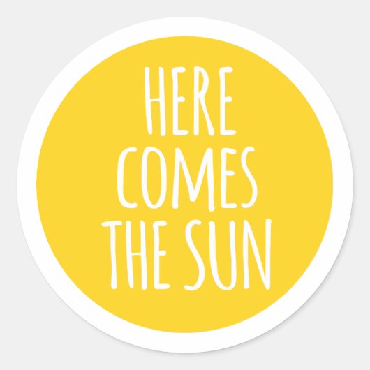 こ来この太陽、ワードアート、tシャツデザイン ラウンドシール (正面)