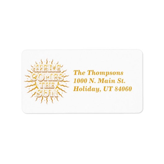 こ来この太陽/差出人住所ラベル ラベル (正面)