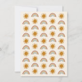 こ来この太陽 Boho Rainbow Baby Shower | Boho 招待状 (裏面)