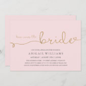 こ来この嫁フェイク金ゴールド 招待状 (正面/裏面)