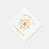 こ来この息子のカスタム赤ちゃんシャワーナプキン スタンダードカクテルナプキン (角)