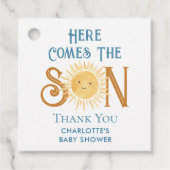 こ来この息子の男の子のシャワーありがとう フェイバータグ (正面)