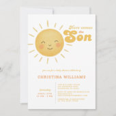 こ来この息子の男の子のシャワー招待状🌞✨ 招待状 (正面)