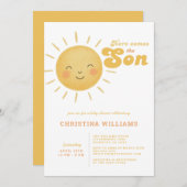 こ来この息子の男の子のシャワー招待状🌞✨ 招待状 (正面/裏面)