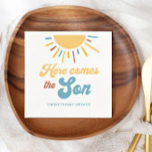 こ来この息子の男の子のシャワー スタンダードカクテルナプキン