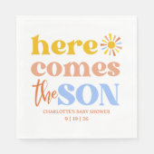 こ来この息子の男の子のシャワー スタンダードランチョンナプキン (正面)