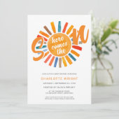 こ来この息子の男の子のシャワー 招待状 (スタンド正面)