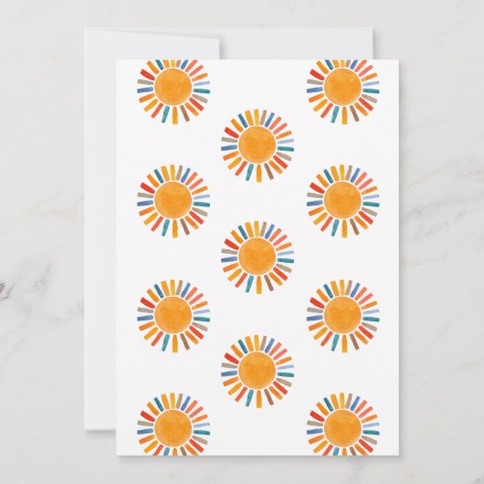 こ来この息子の男の子のシャワー 招待状 (裏面)