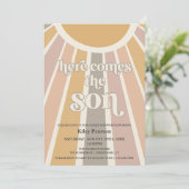 こ来この息子の男の子のシャワー 招待状 (スタンド正面)