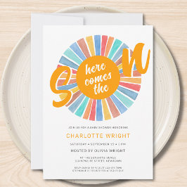 こ来この息子の男の子のシャワー 招待状