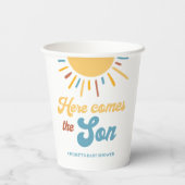 こ来この息子の男の子のシャワー 紙コップ (裏面)