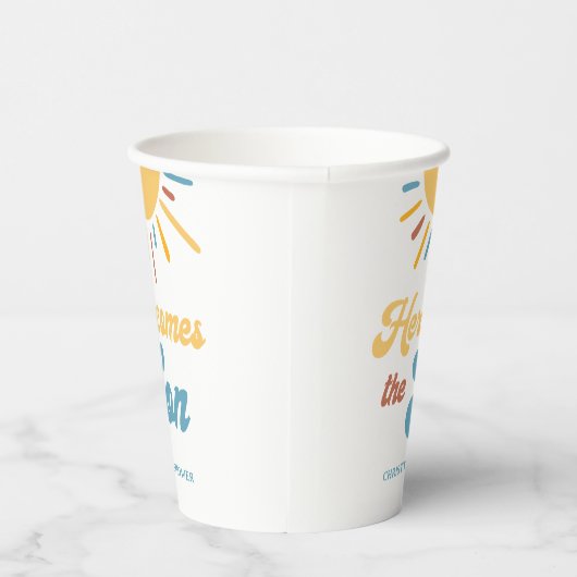 こ来この息子の男の子のシャワー 紙コップ (右)