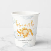 こ来この息子の男の子のシャワー 紙コップ (正面)