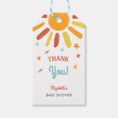 こ来この息子の赤ちゃんシャワーありがとうカスタム ギフトタグ (正面)