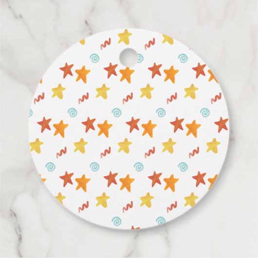 こ来この息子の赤ちゃんシャワーありがとうカスタム フェイバータグ (裏面)