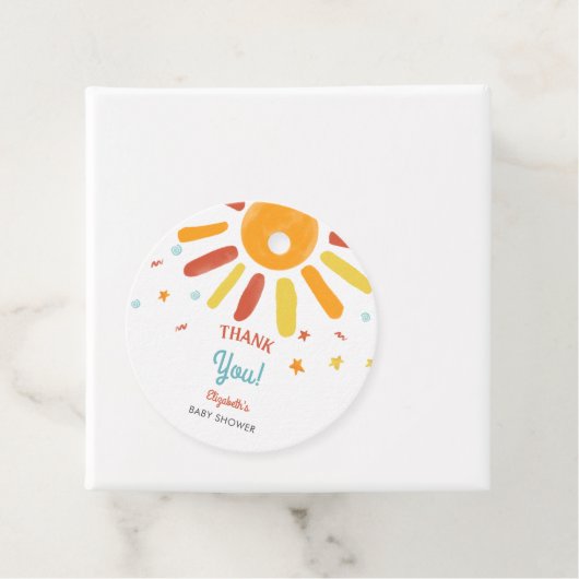 こ来この息子の赤ちゃんシャワーありがとうカスタム フェイバータグ (インサイチュ)