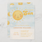 こ来この息子の赤ちゃんシャワー招待状🌞✨ 招待状 (正面/裏面)