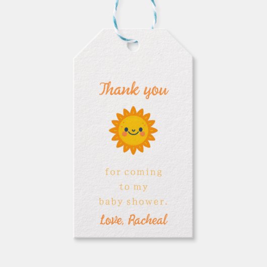 こ来この息子の赤ちゃんシャワー ギフトタグ (正面)