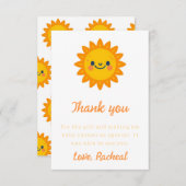 こ来この息子の赤ちゃんシャワー サンキューカード (正面/裏面)