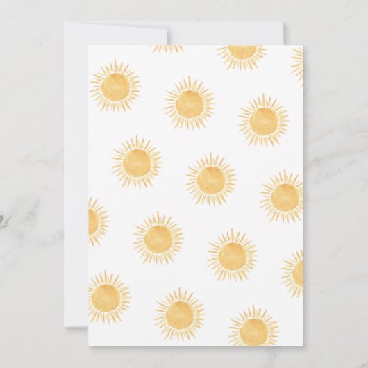 こ来この息子の赤ちゃんシャワー サンキューカード (裏面)