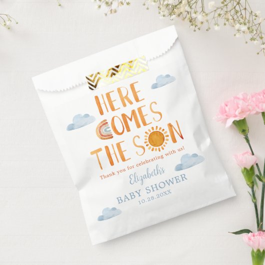 こ来この息子の赤ちゃんシャワー フェイバーバッグ (封をした状態)