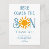 こ来この息子の赤ちゃんシャワー ポストカード (正面)