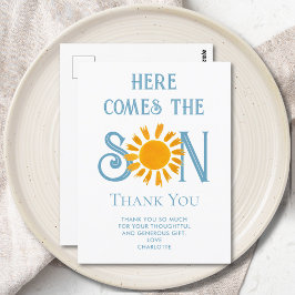 こ来この息子の赤ちゃんシャワー ポストカード