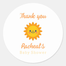 こ来この息子の赤ちゃんシャワー ラウンドシール