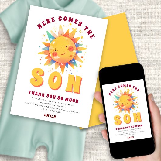 こ来この息子の赤ちゃんシャワー 招待状