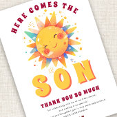 こ来この息子の赤ちゃんシャワー 招待状