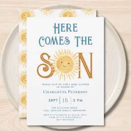 こ来この息子の赤ちゃんシャワー 招待状