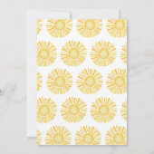 こ来この息子は私のサンシャインベビーシャワー 招待状 (裏面)